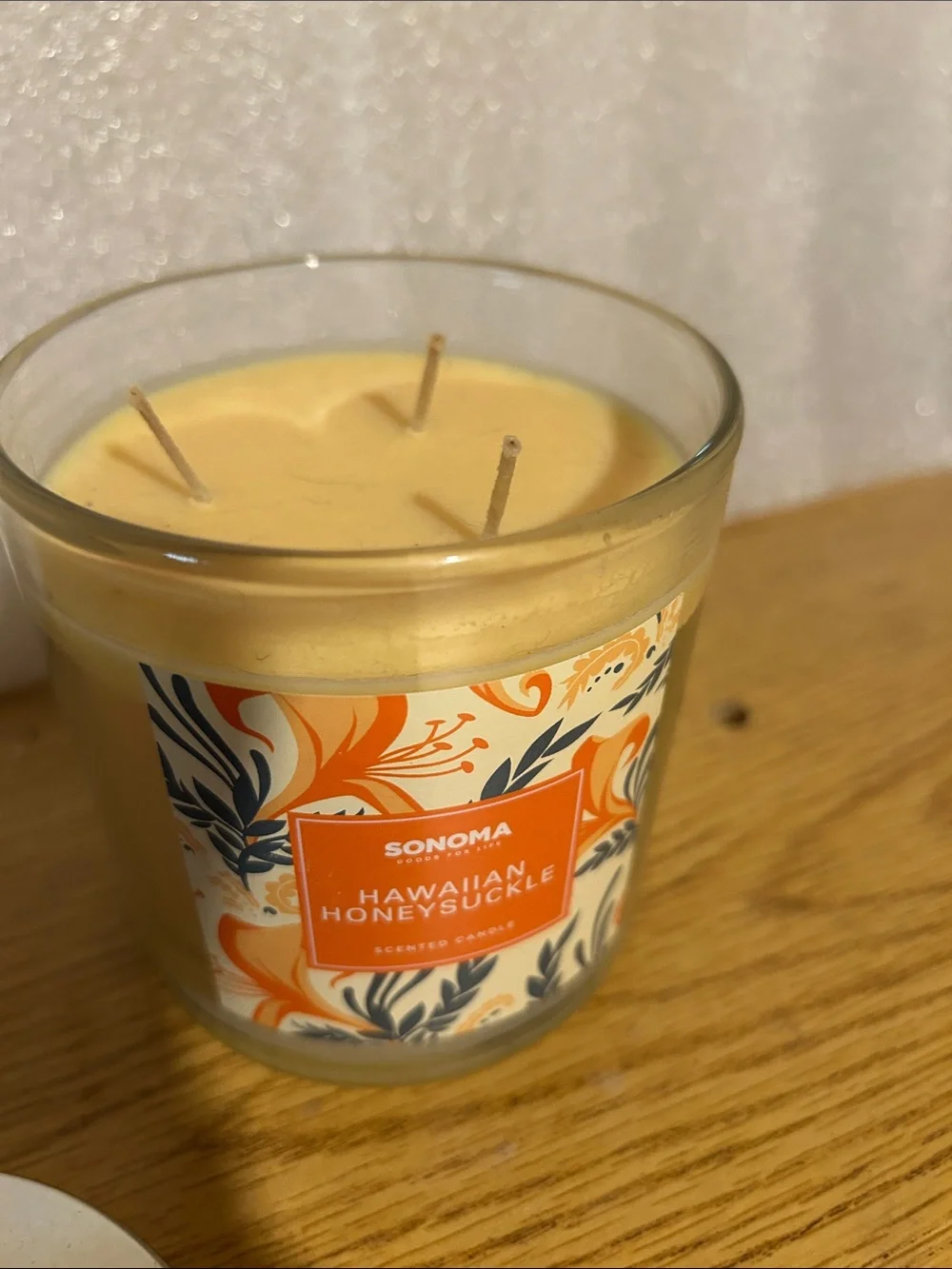 Sonoma Orange & Navy Floral Scented Candle
